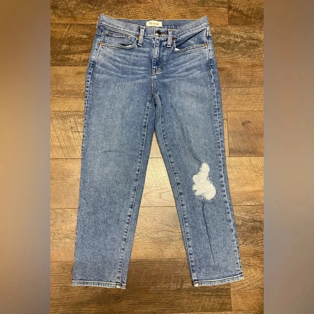 Madewell The Perfect Vintage/The Girl Jean Straight Leg W/Distressing Size 26P